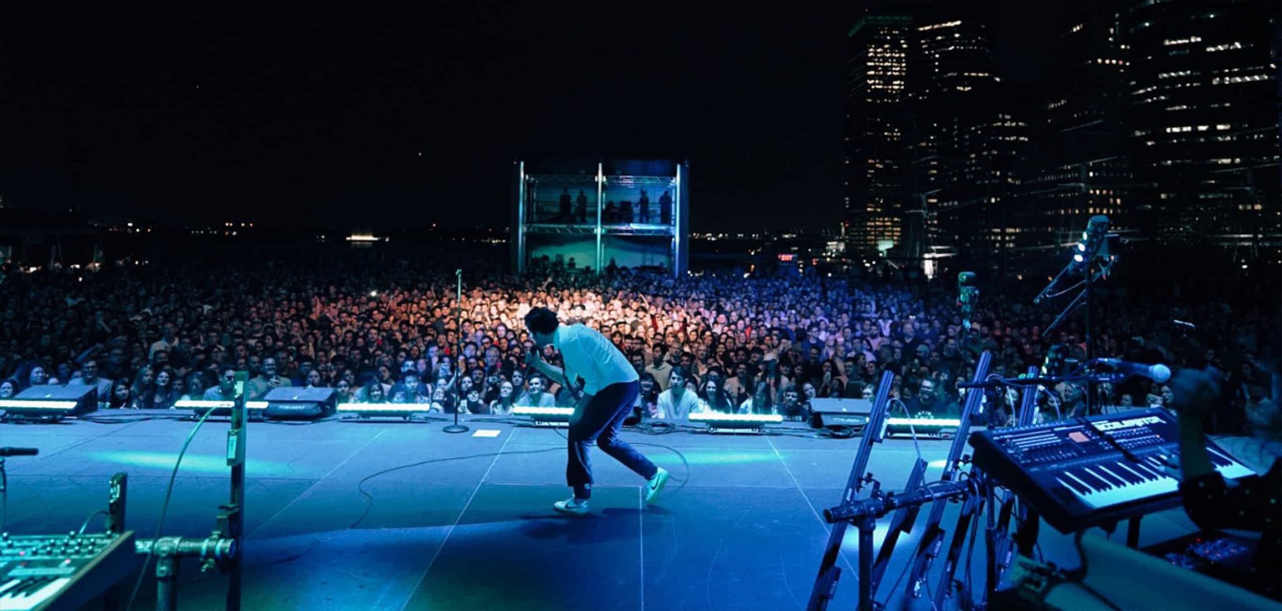 Passion Pit performing at Pier 17