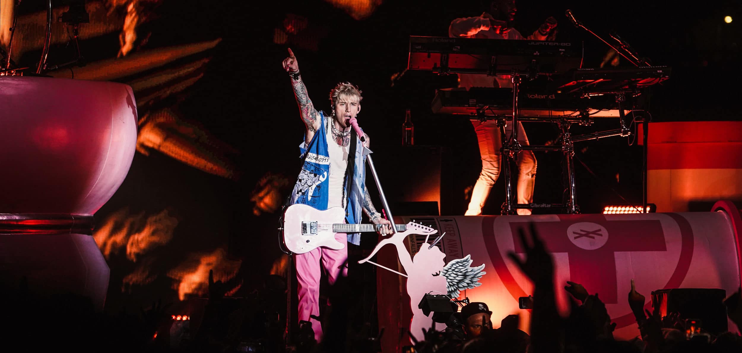 Machine Gun Kelly performing at the Rooftop at Pier 17