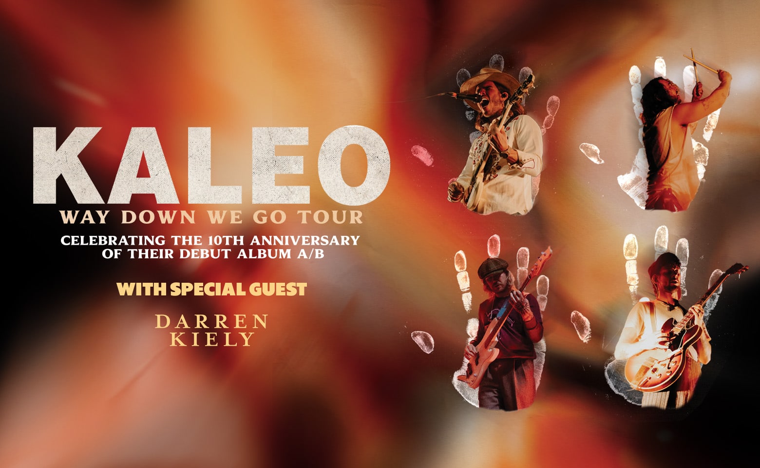 KALEO Way Down We Go Tour artwork from The Rooftop at Pier 17