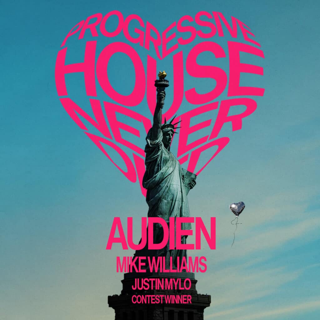 Audien is coming to The Rooftop at Pier 17 with special guests Mike Williams and Justin Mylo, on August 1, 2026.